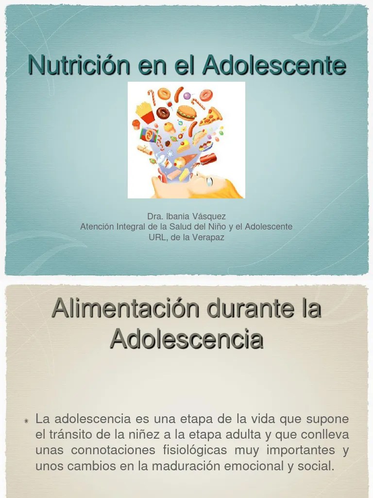 Clase # 7 Nutrición En El Adolescente | PDF | Calcio | Dieta