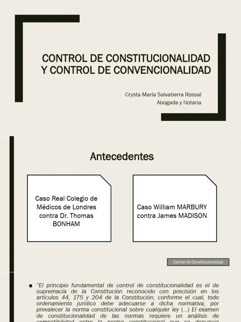 Control Constitucional Y Control De Convencionalidad | PDF | Constitución | Derechos Humanos