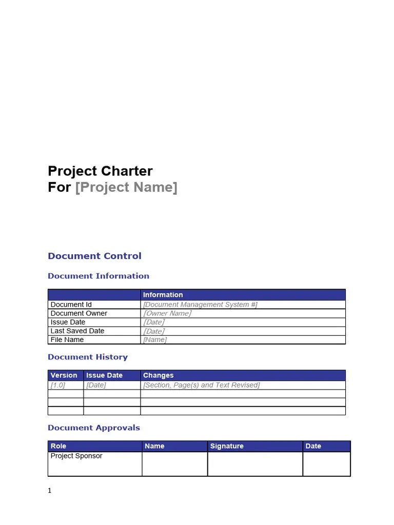 Initiation Template - Project Charter | PDF | Risk | Risk Management