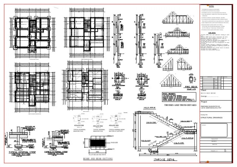 Structural Drawings | PDF | Structural Engineering | Composite Material