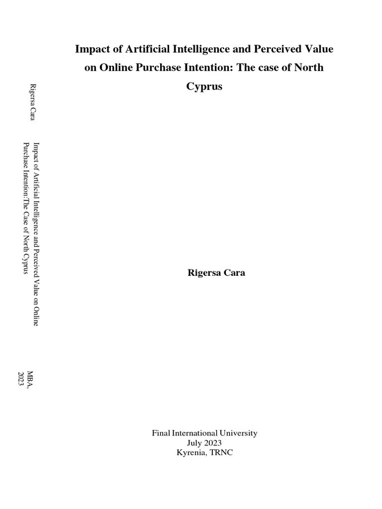 Impact Of Artificial Intelligence And Perceived Value | PDF ...