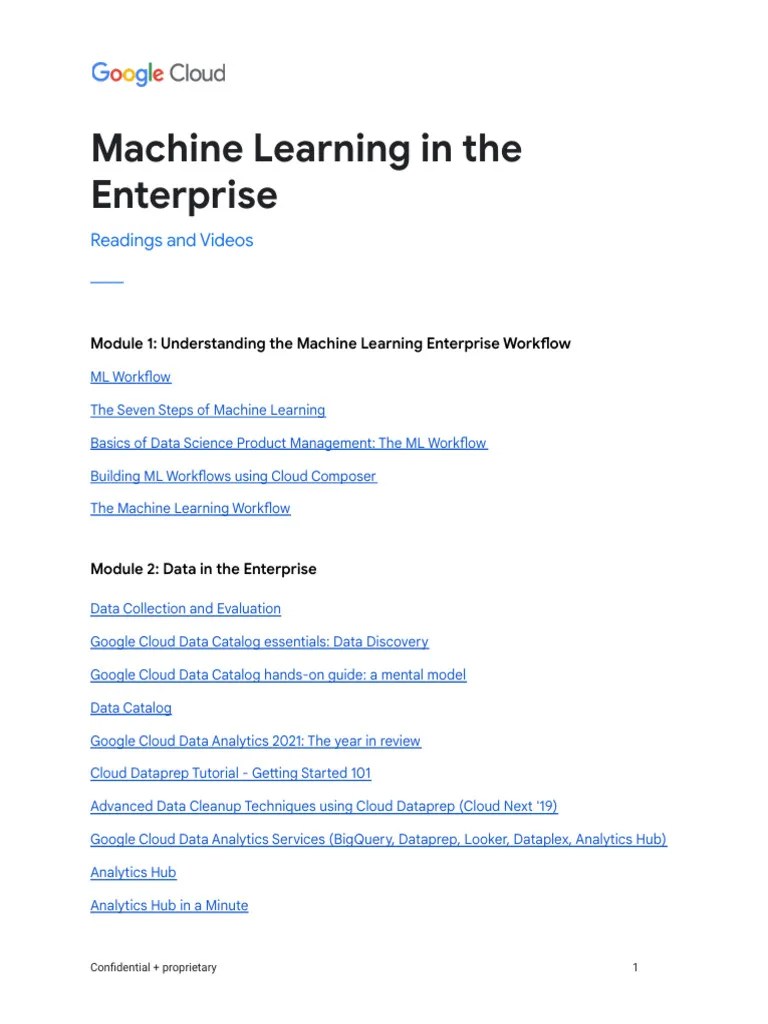 Machinelearningenterprise Readings | PDF | Machine Learning | Artificial Intelligence