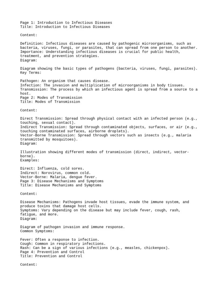 Infectious Diseases Class Notes | PDF | Infection | Pathogen