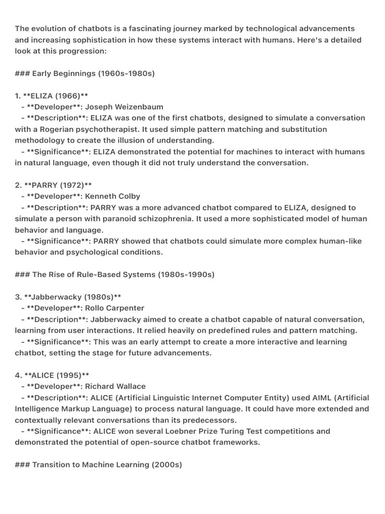 The Evolution Of Chatbots Is A Fascinating Journey Marked By ...