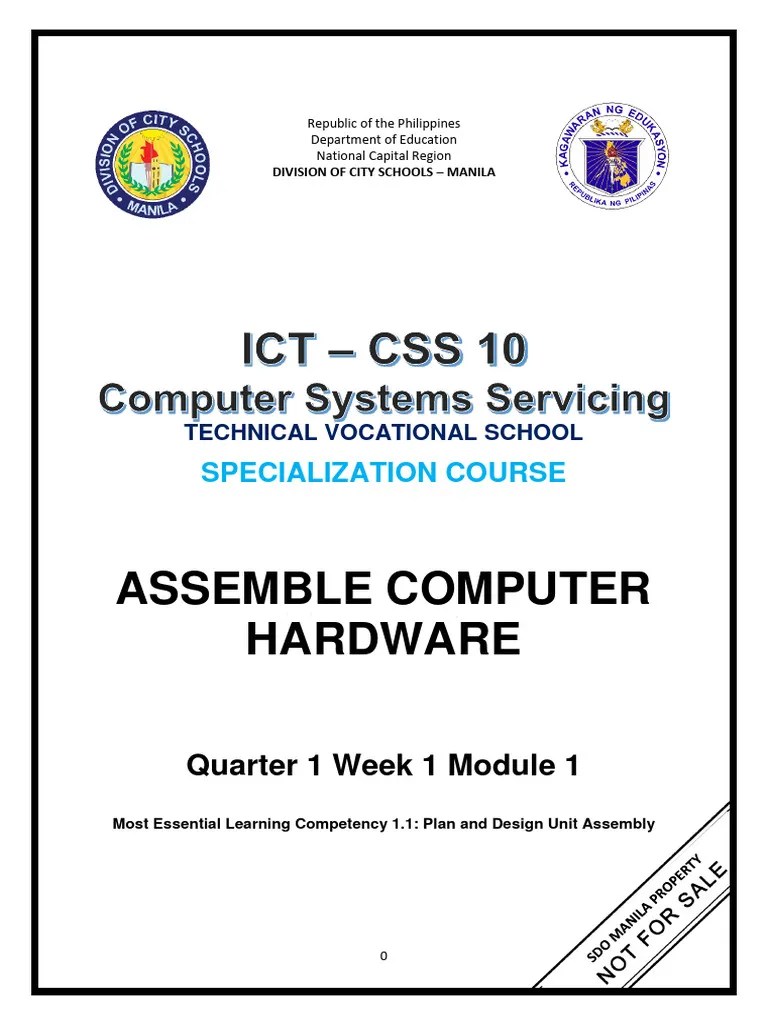 ICT-CSS-TVE 10 - Q1 - W1 - Mod1 | PDF | Personal Digital Assistant ...