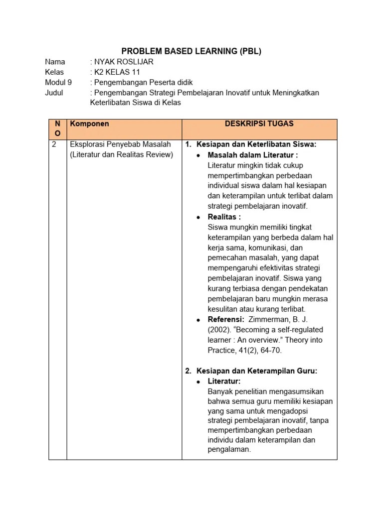 PROBLEM BASED LEARNING | PDF