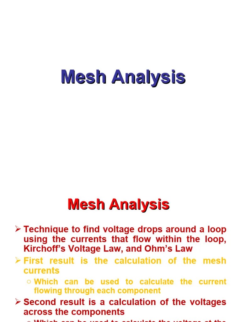 Mesh Analysis | PDF | Science & Mathematics