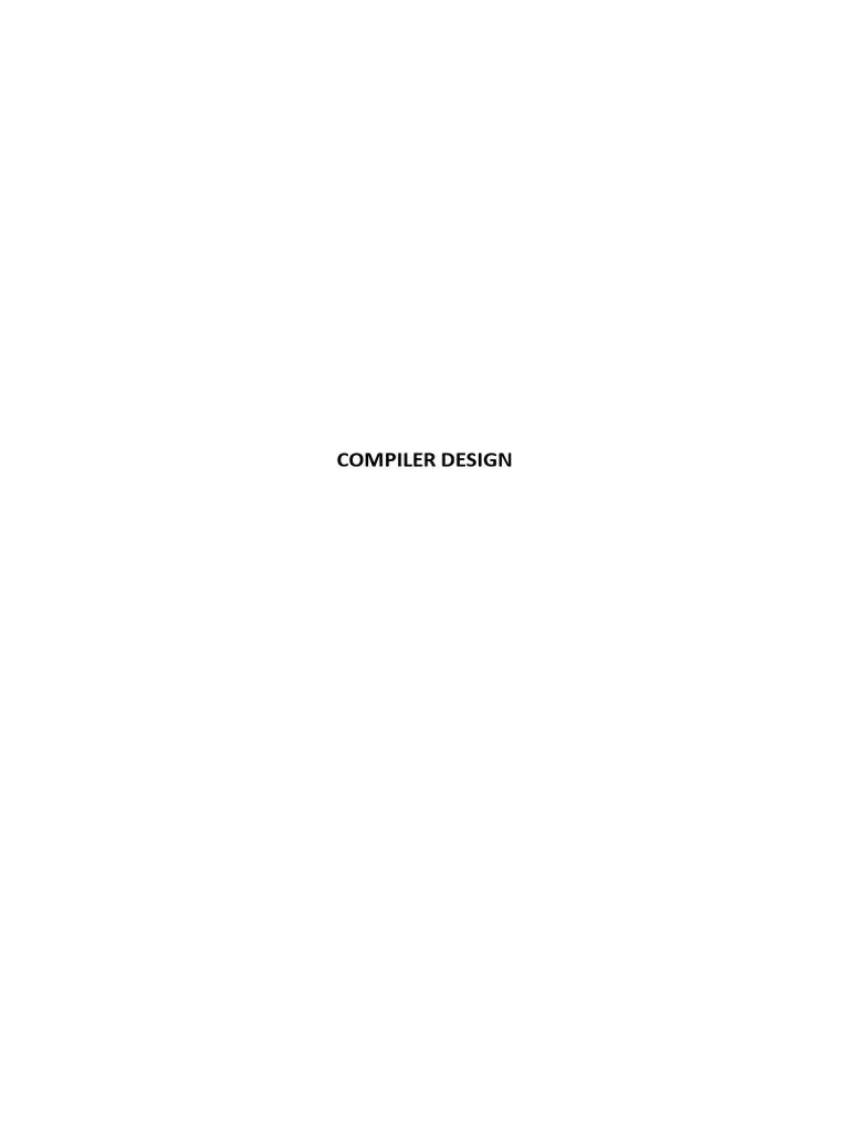 Compiler Design Unit II-1 | PDF | Parsing | Mathematical Logic