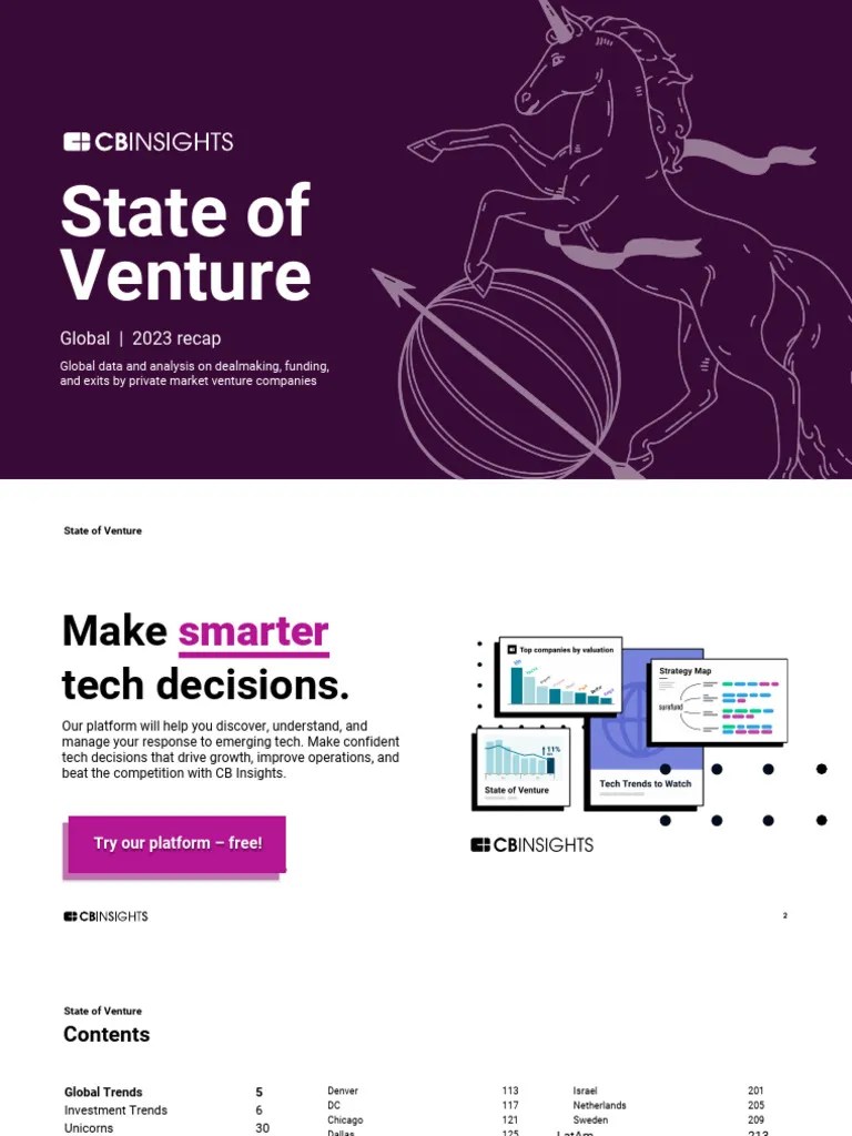 CB Insights Venture Report 2023 | PDF | Venture Capital | Corporate Finance