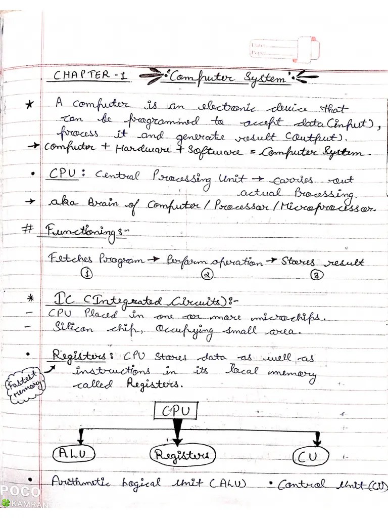 Computer Chapter - 1 (Computer System) | PDF