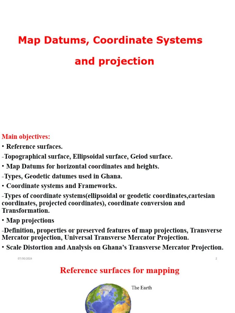 Level 200 Lecture Notes Map Coords Datum Transformation | PDF ...