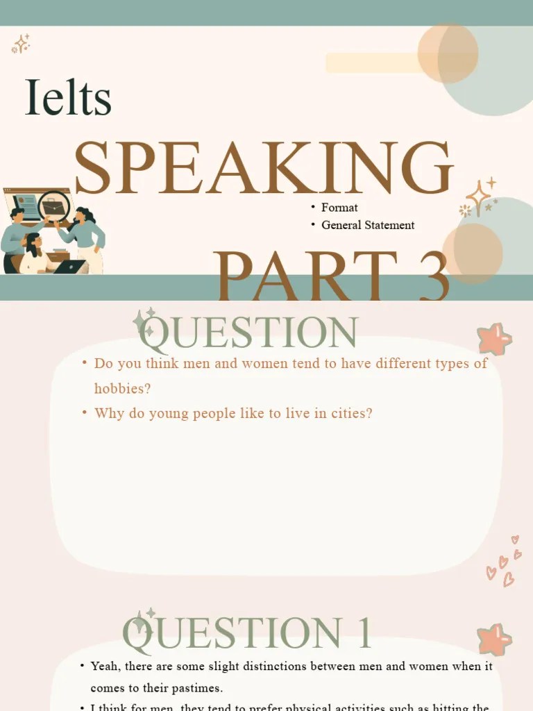 IELTS (Speaking Part 3 A.R.E.A) | PDF