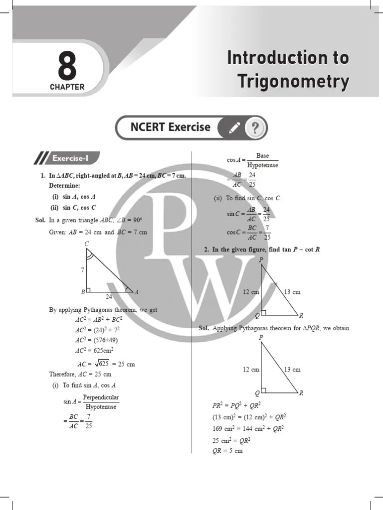 Introduction To Trigonometry | PDF | Trigonometric Functions | Triangle
