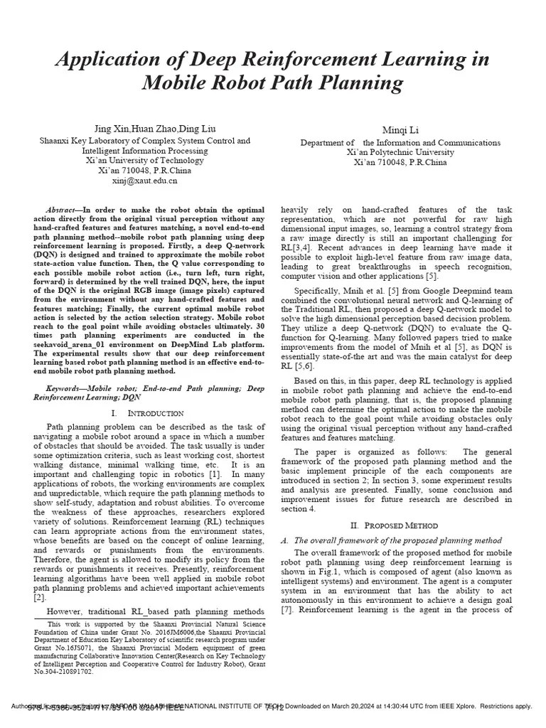 Application Of Deep Reinforcement Learning In Mobile Robot Path ...