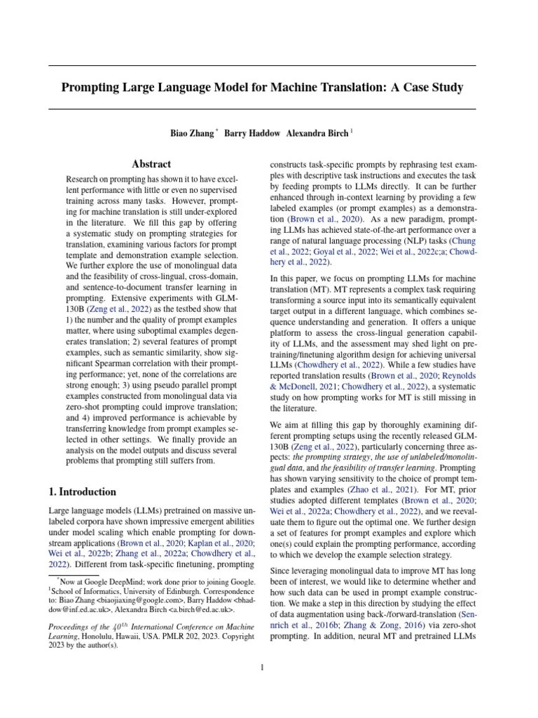 823 Prompting Large Language Model | PDF | Spearman's Rank Correlation ...