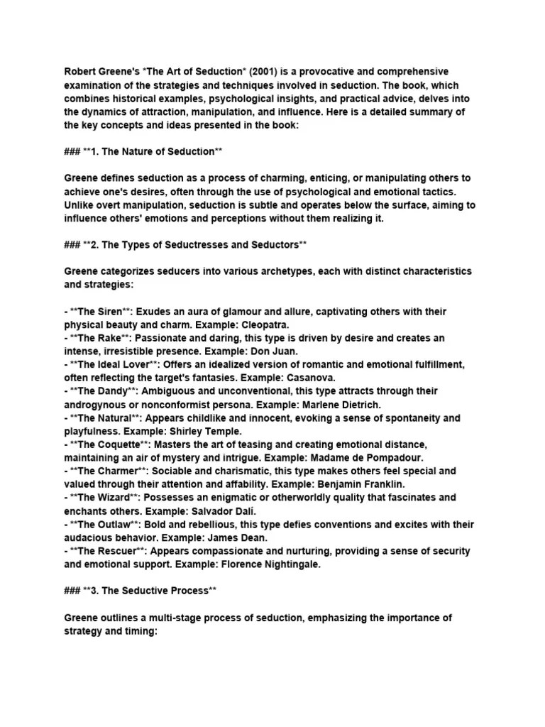 Art Of Seduction | PDF | Seduction | Psychology