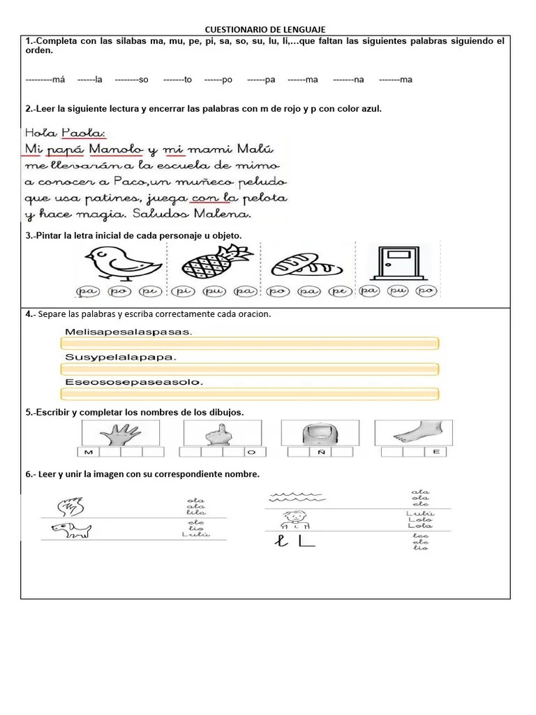 Cuestionarios De 3er Grado | PDF