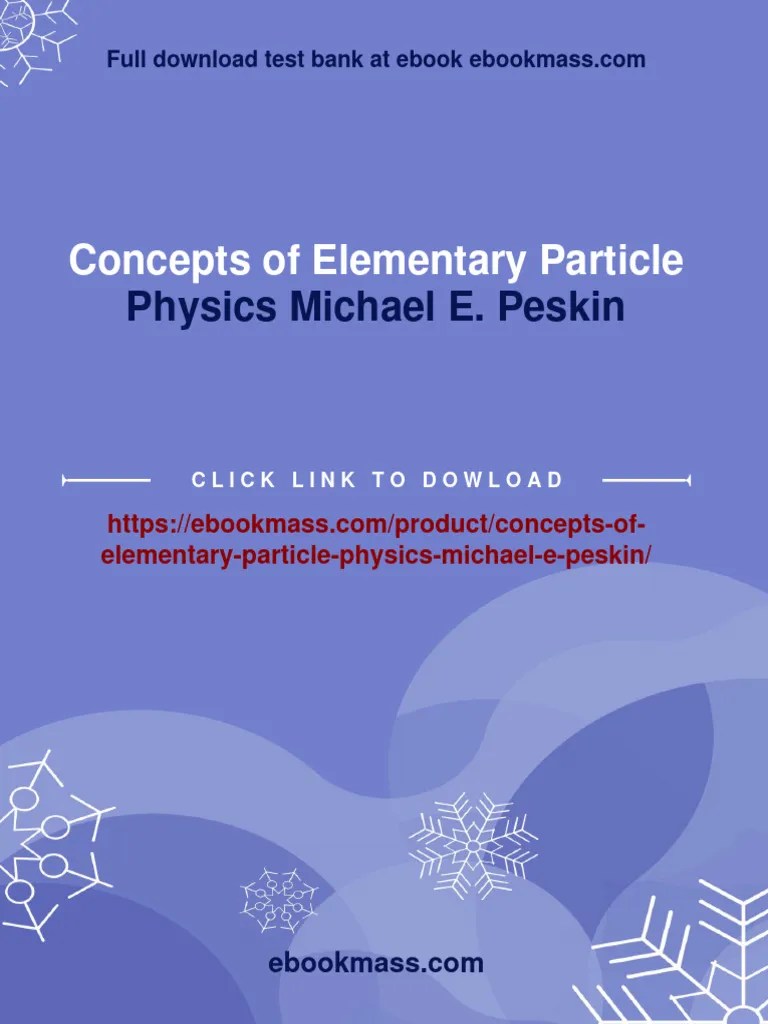 Instant Download Concepts Of Elementary Particle Physics Michael E ...