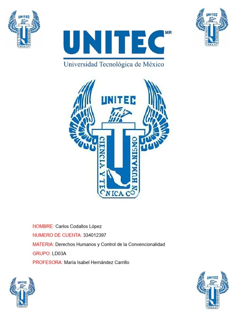 Entregable 2 Derechos Humanos Y Control De La Convencionalidad Carlos Codallos López | PDF ...