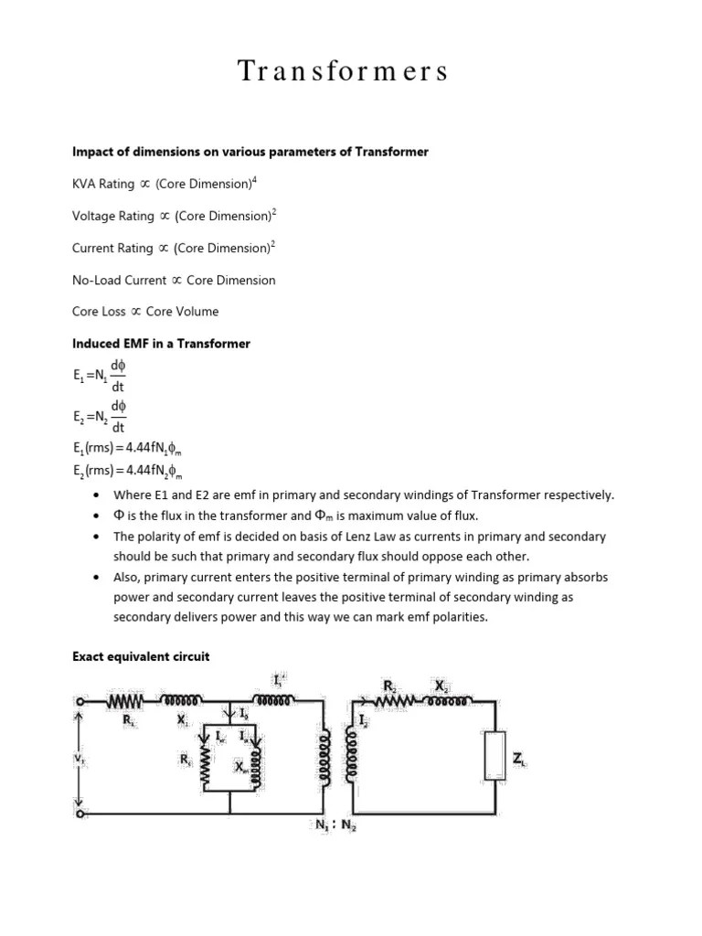 Transformer | PDF | Transformer | Electrical Impedance