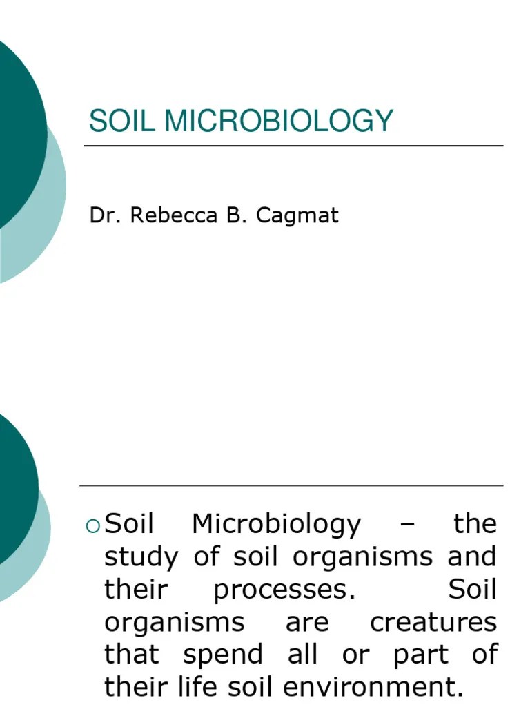 Soil Microbiology PDF | PDF | Decomposition | Soil