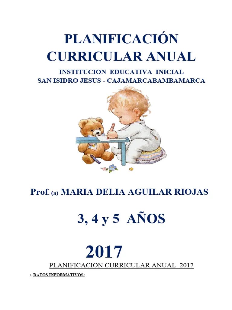 Planificacion Anual 2017 | PDF | Educación De La Primera Infancia | Sociedad