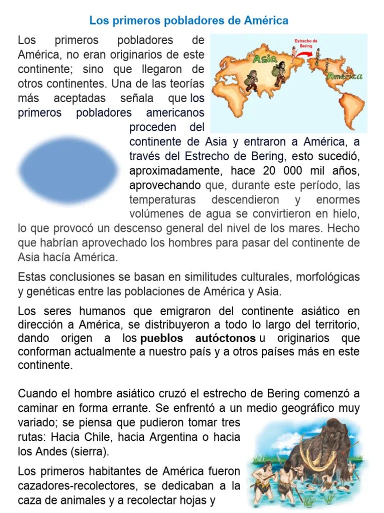 2.1.- Los Primeros Pobladores De América | PDF | Américas