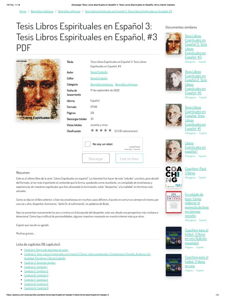 S Libros Espirituales En Español 3 Tesis Libros Espirituales En | PDF ...
