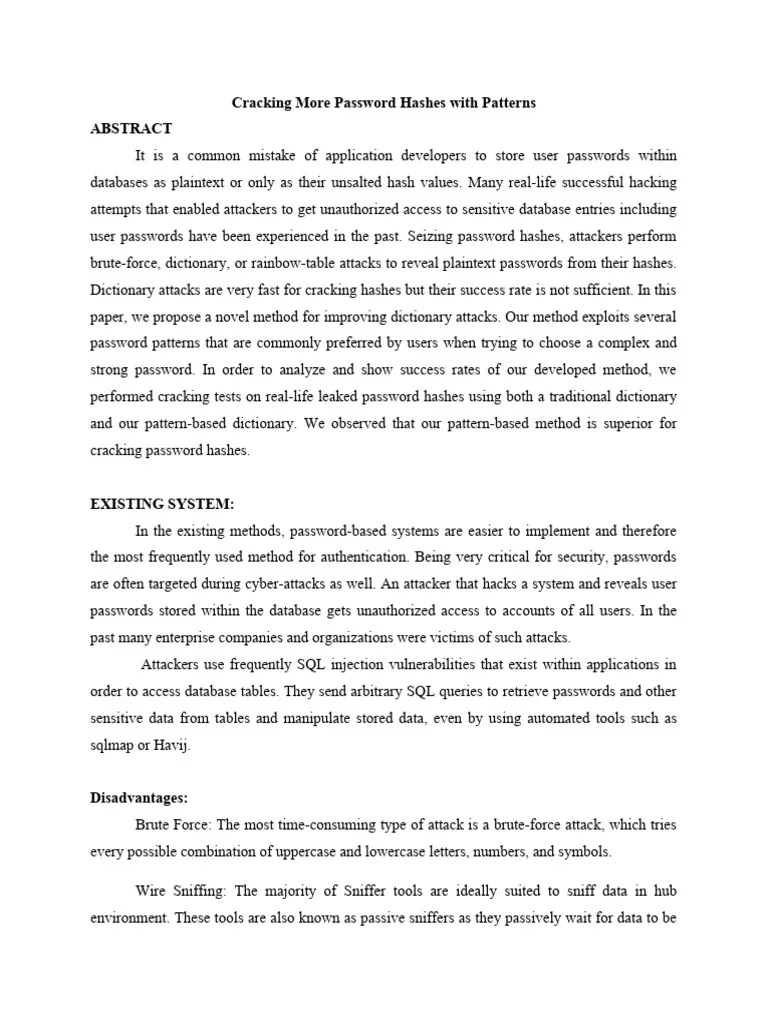 Cracking More Password Hashes With Patterns | PDF | Password | Cryptography