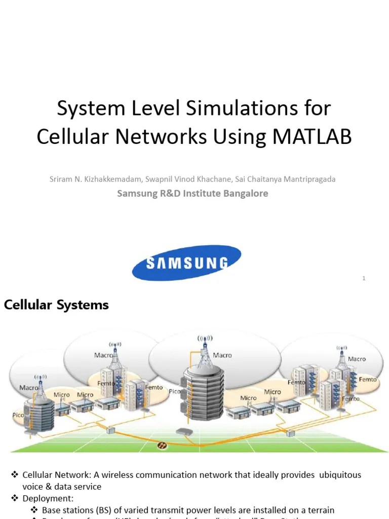System Level Simulations For Cellular Networks Using Matlab | PDF ...
