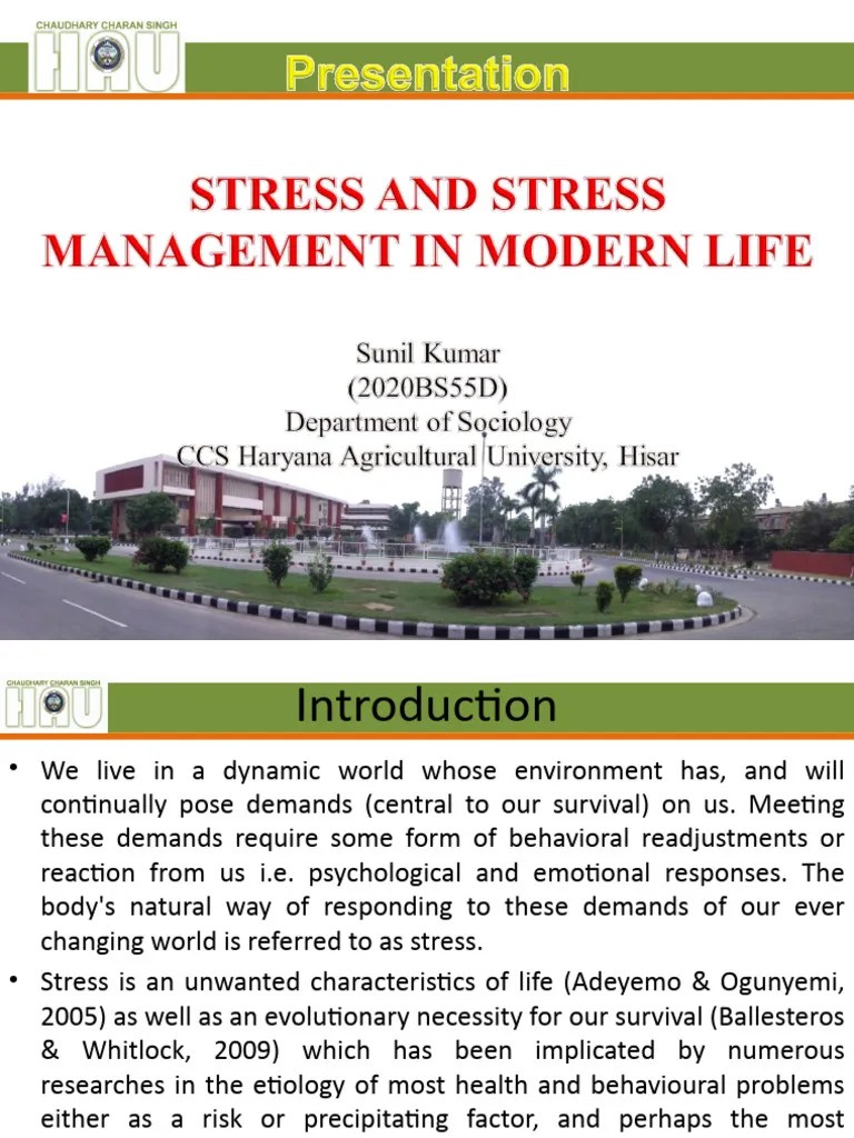 Stress Management | PDF | Stress (Biology) | Psychological Trauma