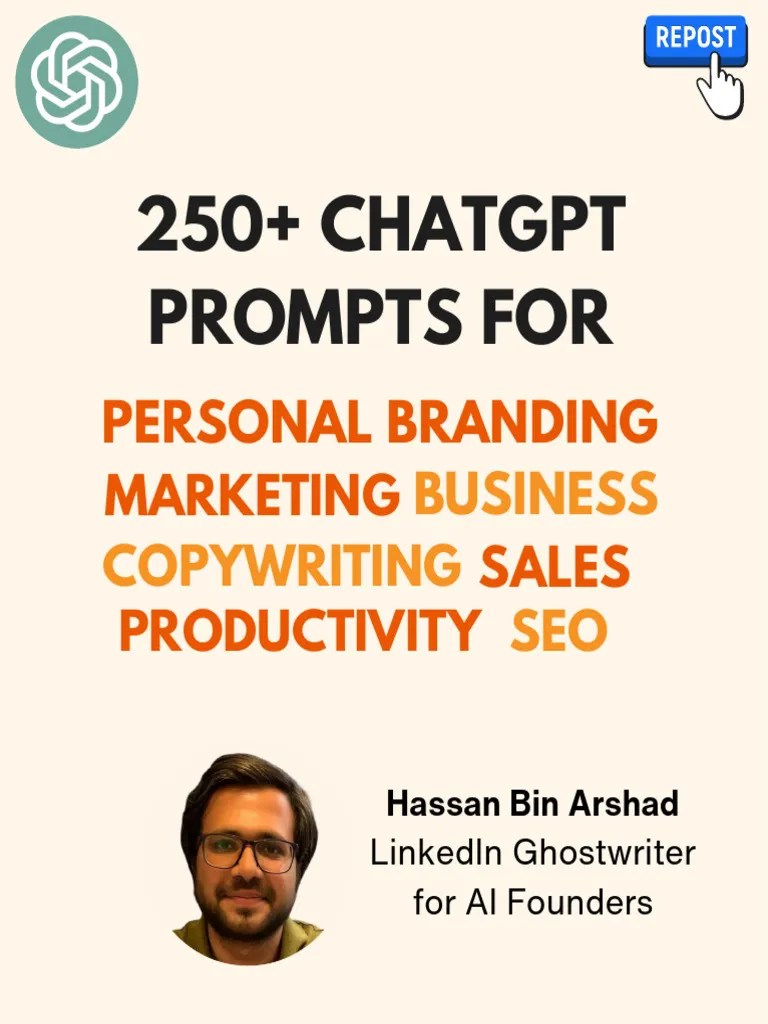 250+ ChatGPT Prompts For Free | PDF | Search Engine Optimization | Brand