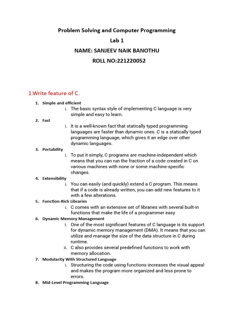 Lab 1 SNB | PDF | C (Programming Language) | Computer Programming