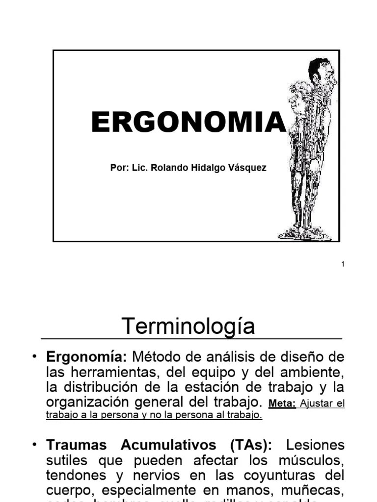 ERGONOMIA | PDF | Factores Humanos Y Ergonomía | La Columna Vertebral