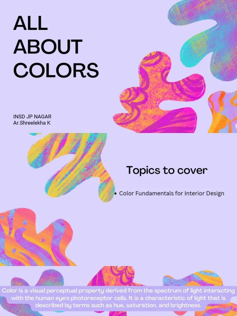 Colors And It S Application Interior Design Pdf Color Visual