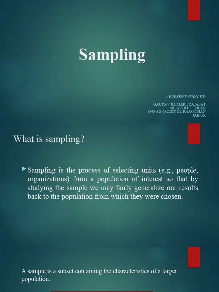 Statistical-Sampling Presentation Slide | PDF | Sampling (Statistics ...