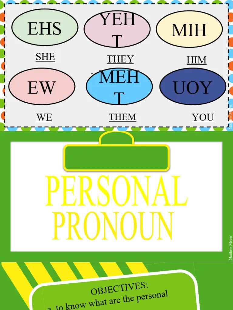 Personal Pronoun Cheryl Lane David English 2 | PDF | Linguistic ...