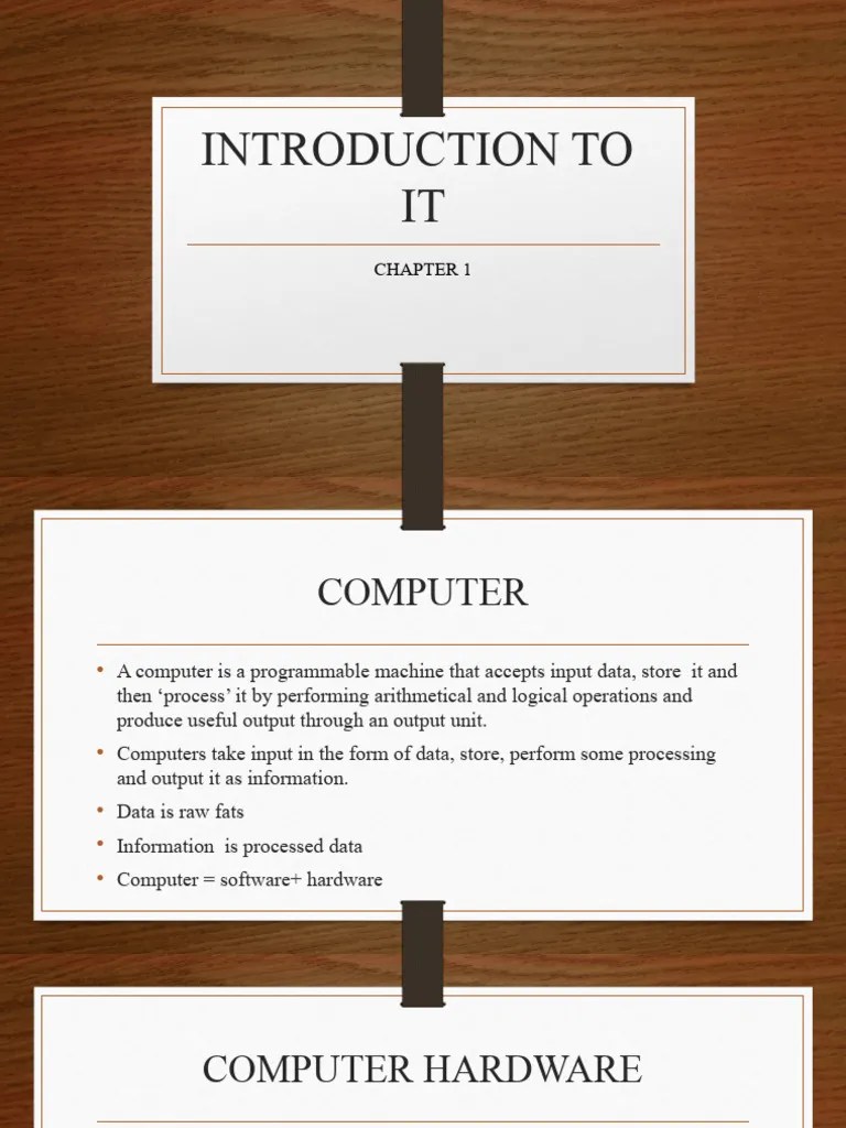 Introduction To Information Technology | PDF | Operating System ...
