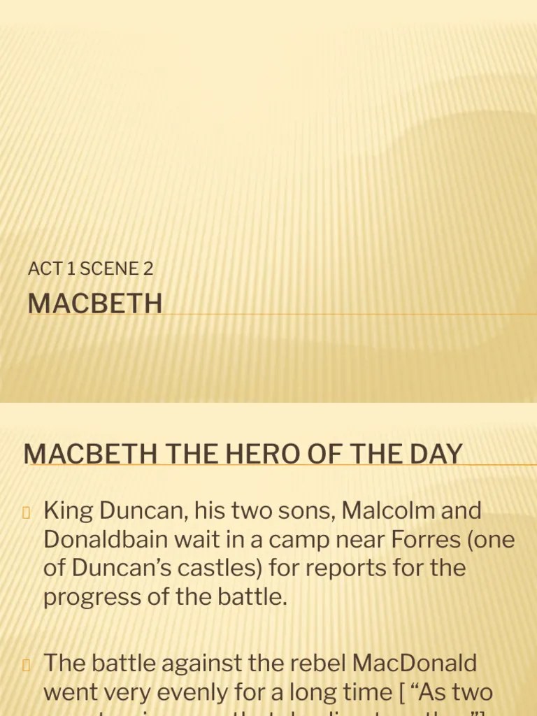 Macbeth Act 1 Scene 2 | PDF | Macbeth