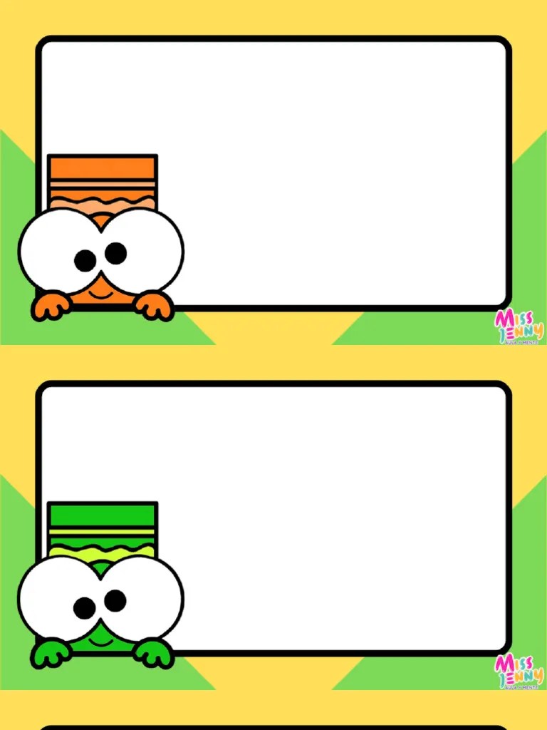 GAFETES Crayola Miss Jenny | PDF