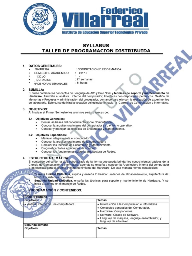 Taller De Programacion Distribuida_ Computacion E Informatica | PDF ...