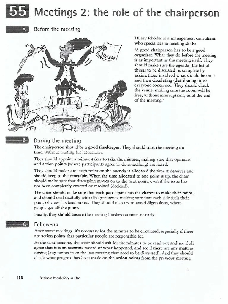 2 MEETINGS - Chairing A Meeting | PDF