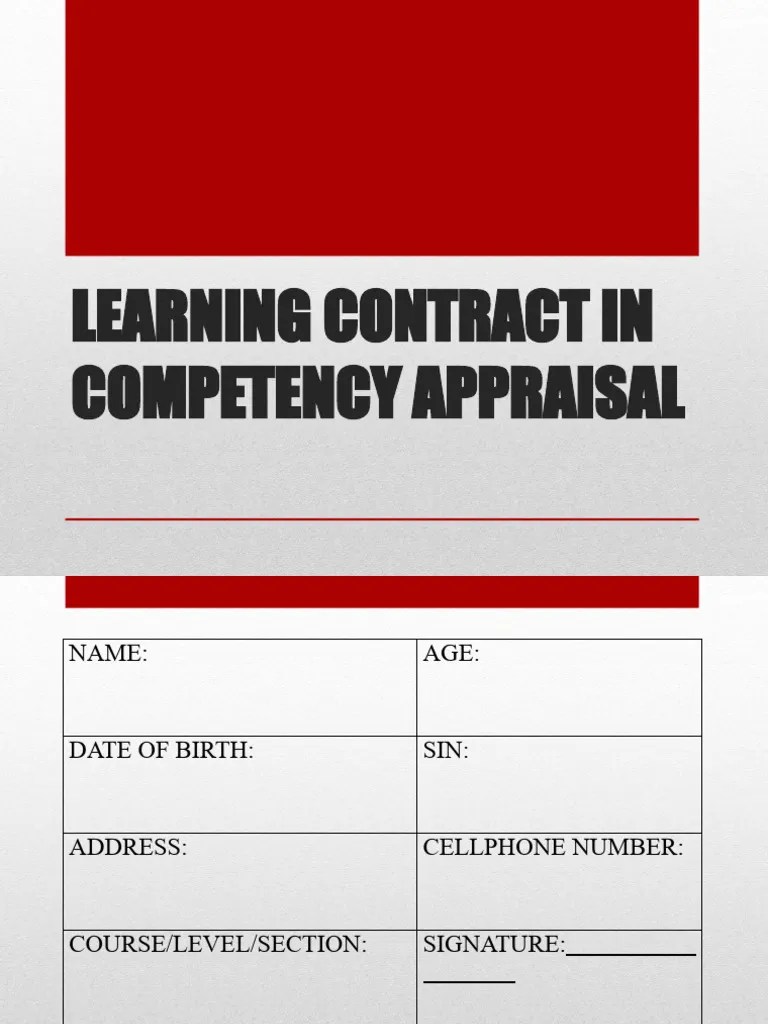 Learning Contract | PDF