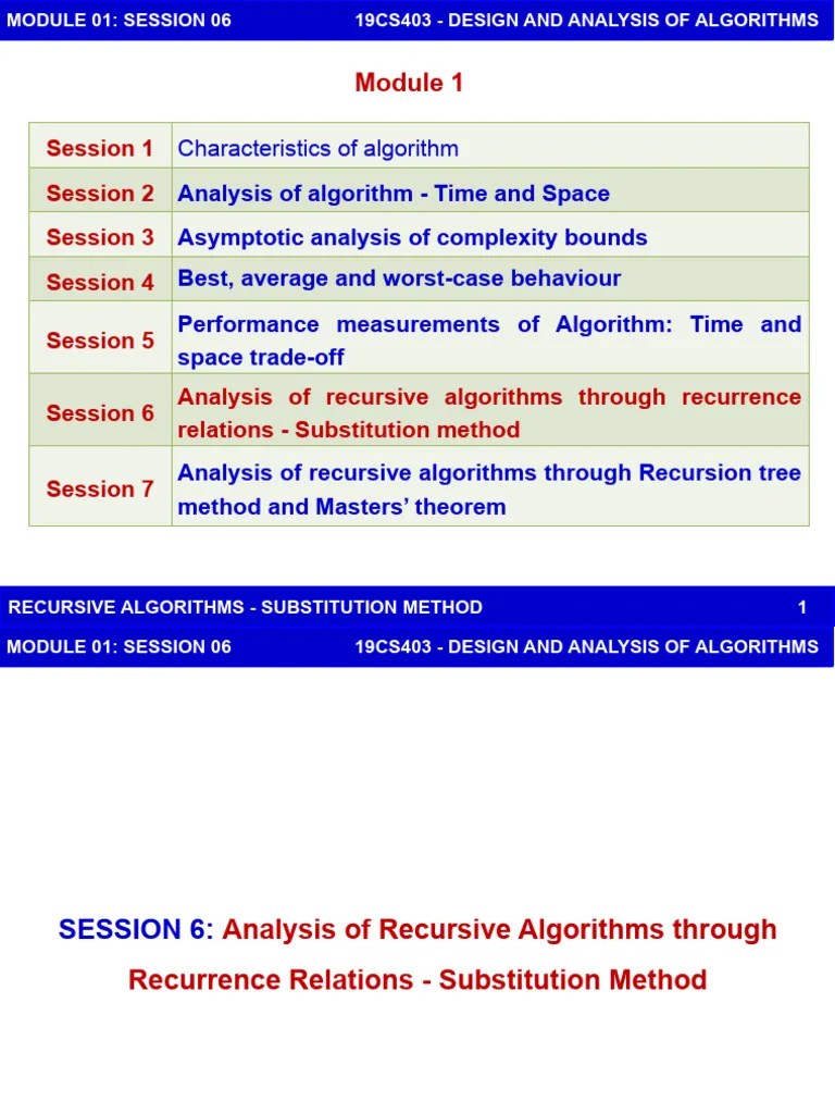 Recursive Algorithms Analysis | PDF | Recurrence Relation | Algorithms