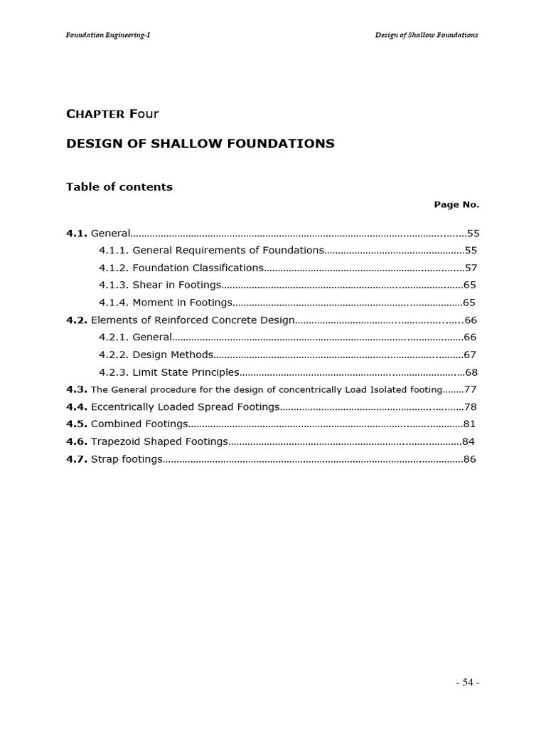 Chapter-3 Design Of Shallow Foundations | PDF | Foundation (Engineering) | Deep Foundation