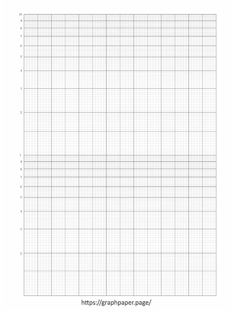 Semi log graph paper page a4 printable 2 decades