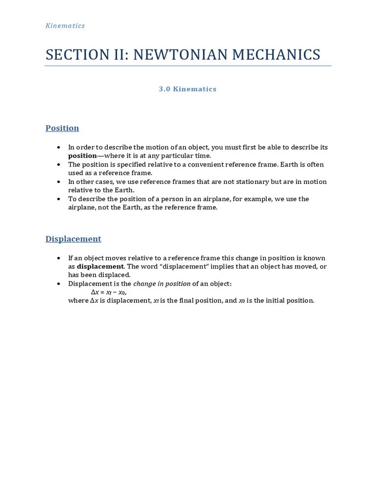 Kinematics | PDF | Acceleration | Kinematics