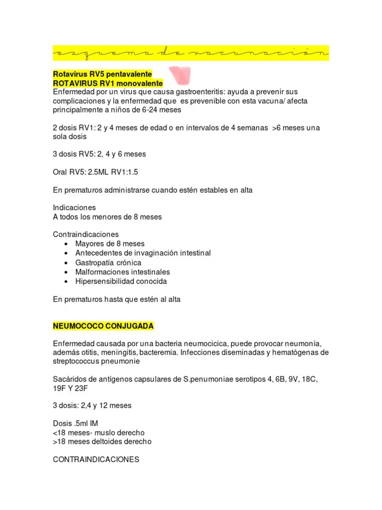 Esquema De Vacunación | PDF | Vacunación | Vacunas