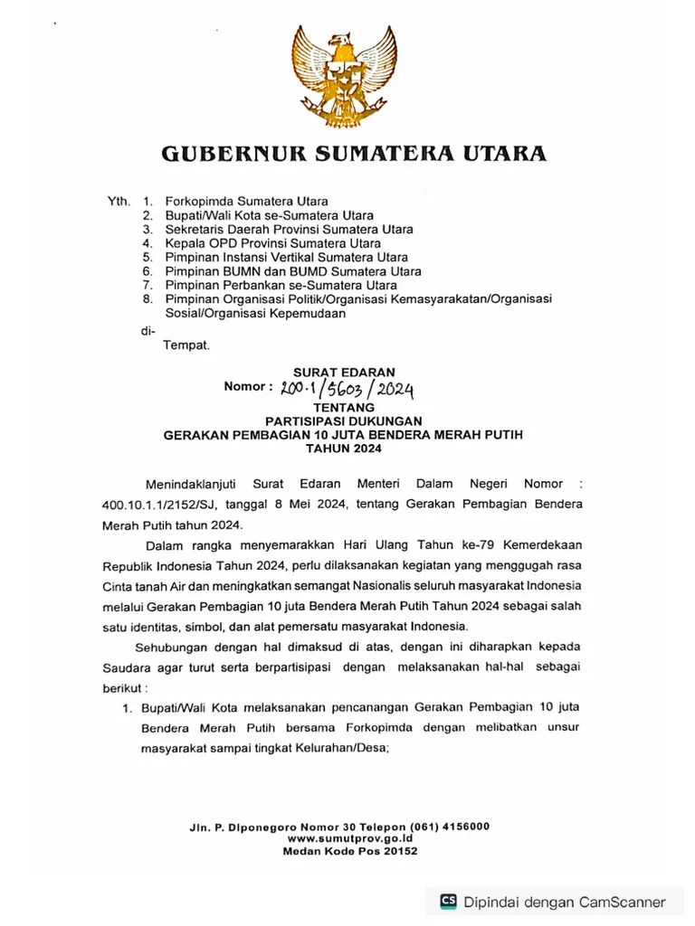 PARTISIPASI DUKUNGAN GERAKAN PEMBAGIAN 10 JUTA BENDERA MERAH PUTIH TAHUN 2024 | PDF