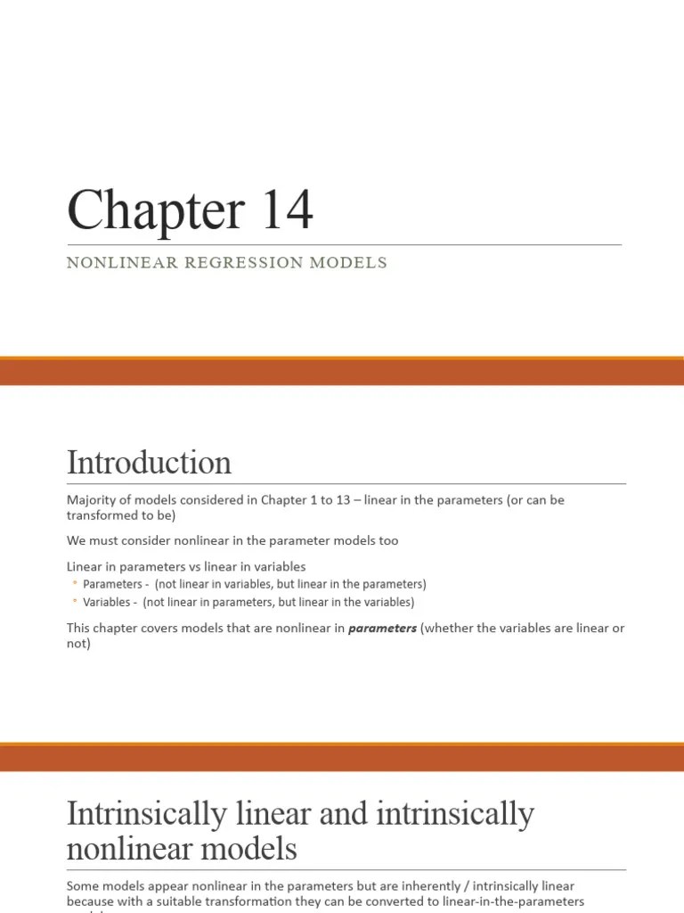Chapter 14 - Nonlinear Regression Models | PDF | Ordinary Least Squares ...